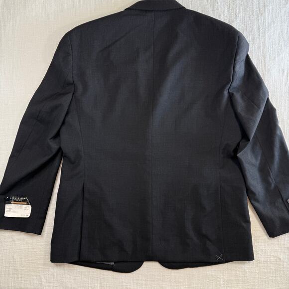 Pronto Uomo Men’s Wool Blend Blazer – 46R / 40W – Charcoal Gray NOS - Picture 5 of 10